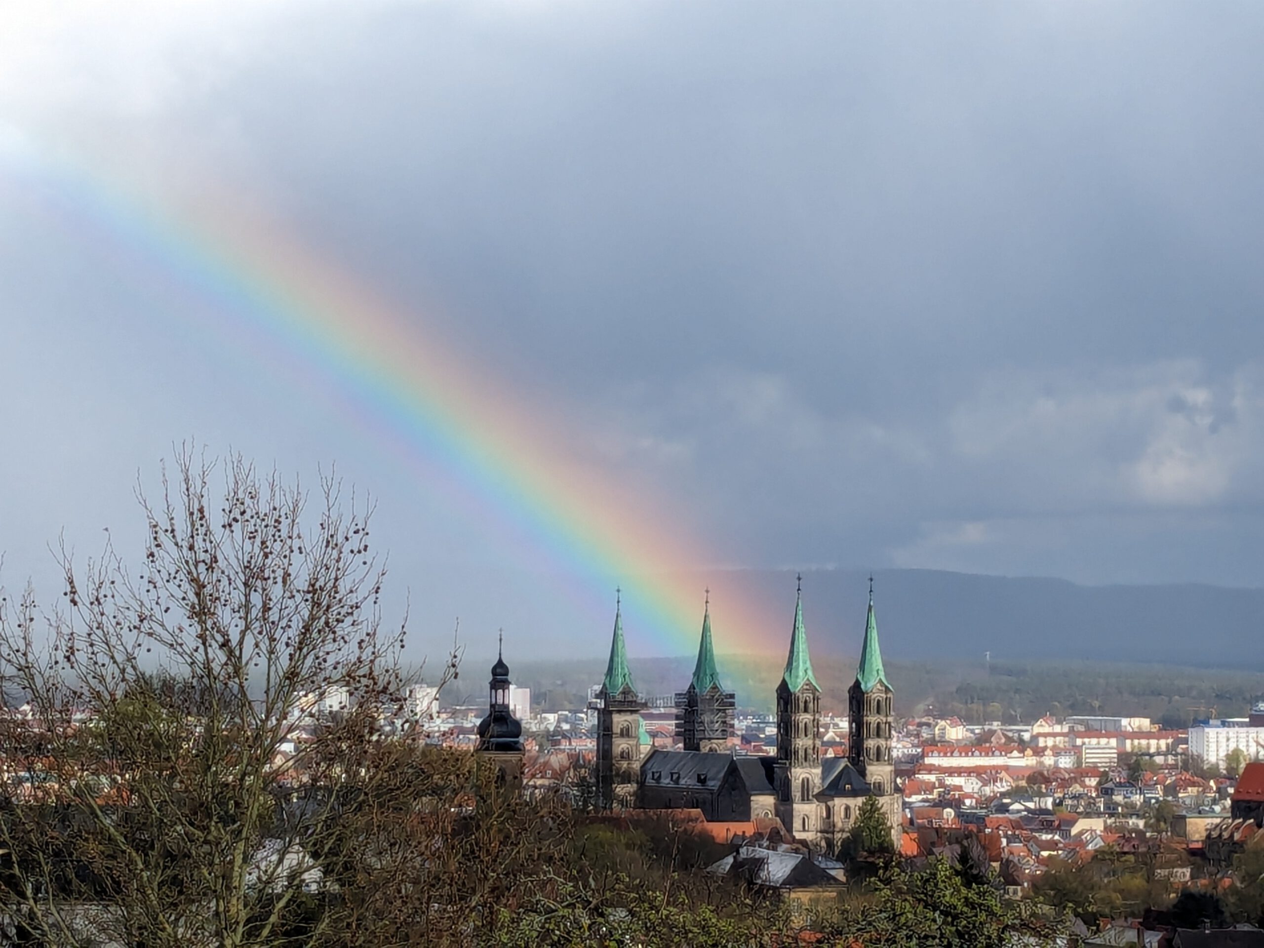 Regenbogen über Bamberg